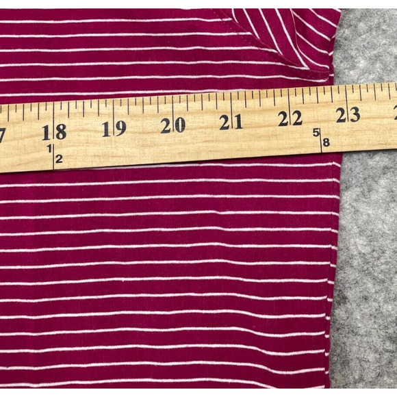 Holderness Bourne Mens Egan Polo Shirt Golf Performance Stripe Pima Red White L - Picture 9 of 13